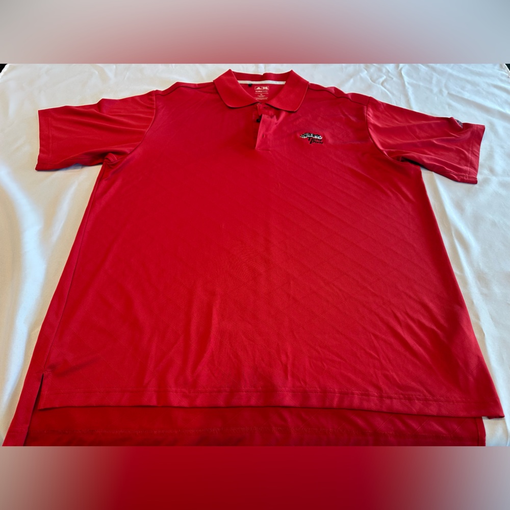 Adidas Red ClimaCool Torrey Pines Golf Shirt Size XL